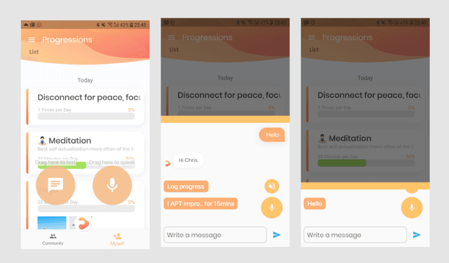 Startup with AI/HCI — Conversational Assistant for positive behavioural change.
